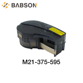  M21-375-595 Label Compatible Vinyl Material 6.4m Label Tape Black on White for Brady Label BMP21 PLUS BMP21 LAB Printer
